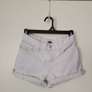 Old Navy Girls White Roll-Cuff Jean Shorts
